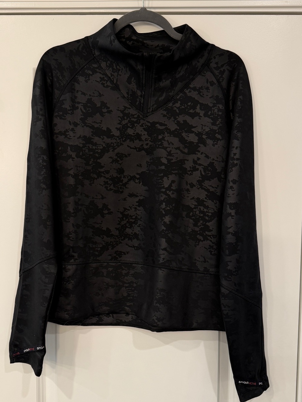 Spyder Black Tonal Camo Half-Zip Pullover
